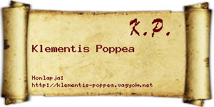 Klementis Poppea névjegykártya